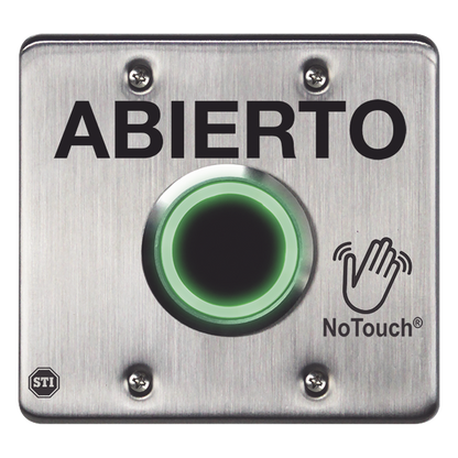 Interruptor IR NoTouch® de Acero Inoxidable, Salida Doble, ABIERTO