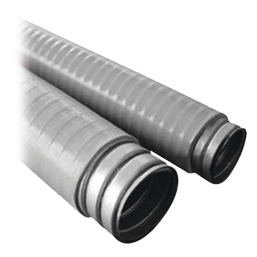 Tubo Flexible tipo Liquidtight de 3" (75 mm). Acero + Forro PVC. Rollo de 10 Metros.