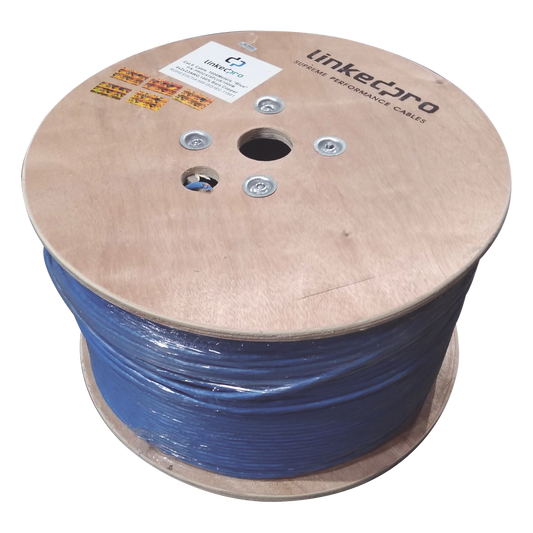 Bobina de 1000 Metros (3280.84 Pies) Cable Cat6+ Calibre 23 Alto Desempeño, ETL, UL, Color Azul, Super Flexible, de 1000 Metros (3280.84 Pies), para