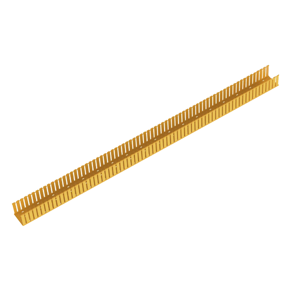 Canaleta Ranurada de PVC sin Tapa, Fiber-Duct™, 4 in de Ancho, 4 in de Alto y 1828.8 mm de Largo, Color Amarillo