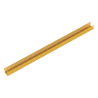 Canaleta Ranurada de PVC sin Tapa, Fiber-Duct™, 4 in de Ancho, 4 in de Alto y 1828.8 mm de Largo, Color Amarillo