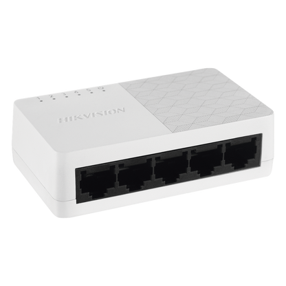 Switch No Administrable de 5 Puertos para Escritorio / Fast Ethernet 10 / 100 Mbps / Diseño Compacto y Estetico