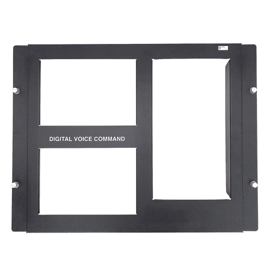 Placa de revestimiento de dos hileras para chasis CA-2 de sistemas de audio DVC / acero calibre 16 / gabinetes serie CAB-4 / negro