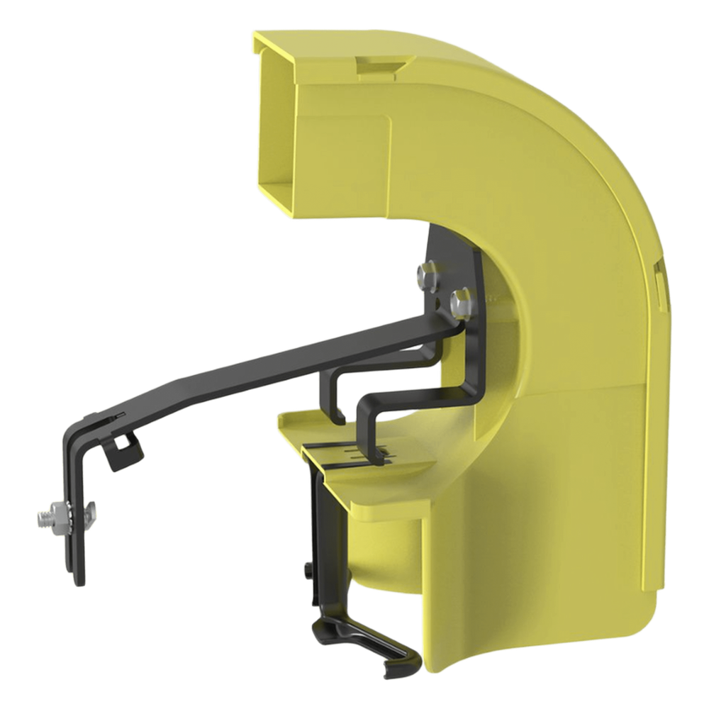Bajada Para Canaleta FiberRunner™, Uso con Medidas 4x4, 6X4, 12X4, o 24X12, Con Reducción a 2X2, Color Amarillo