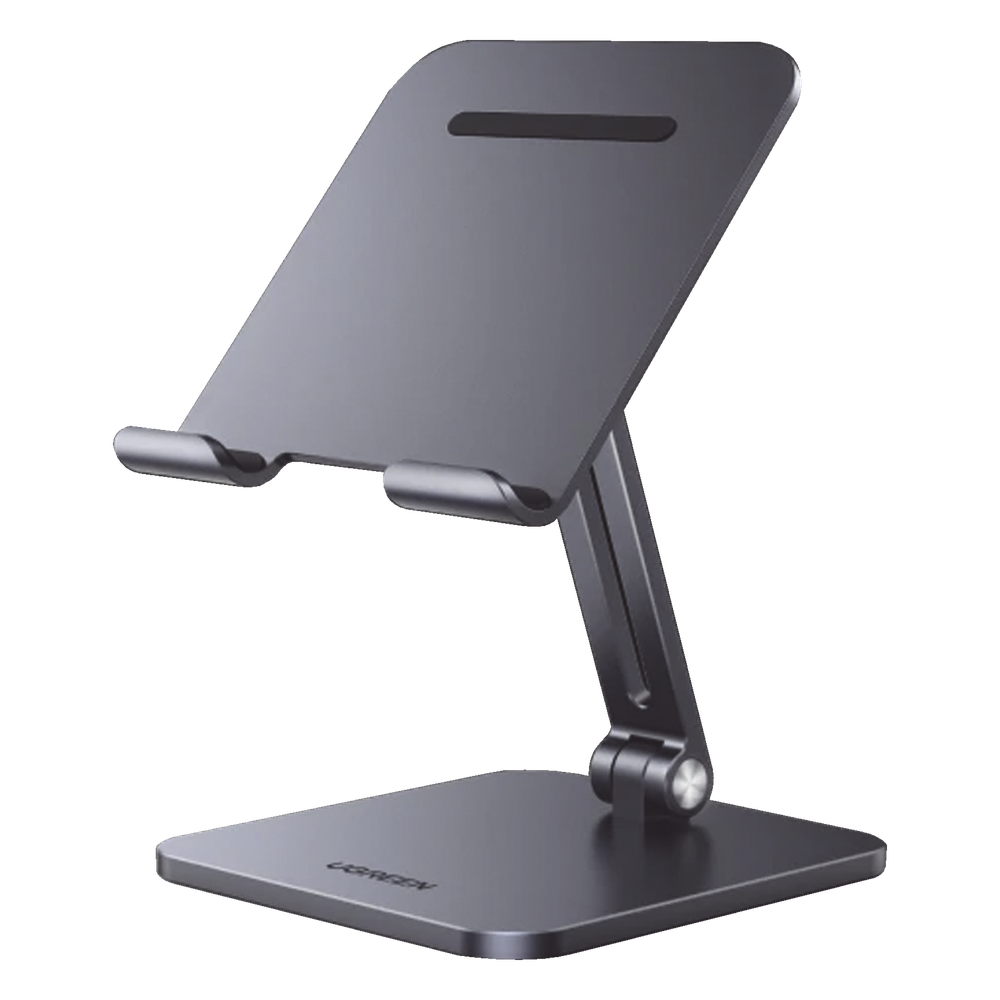 Soporte de Aluminio para IPad & Tablet | Plegable |Angulo Ajustable de 180° y 270° | Base Antideslizante | Protección de Silicona | Amplia