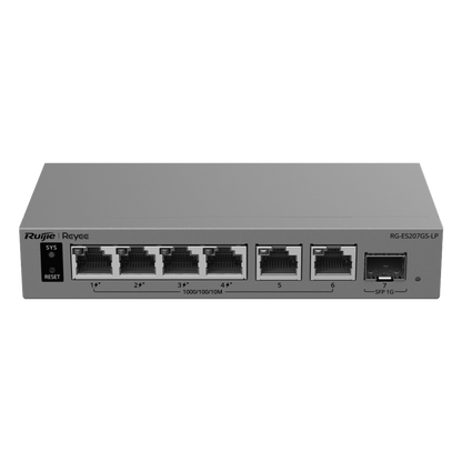 Switch Capa 2 Smart Cloud Managed / 7 Puertos Gigabit / 2 PoE++ 802.3bt + 2 PoE+ 802.3at / 1 Puerto SFP 1GE / Presupuesto PoE 120 W / Protección