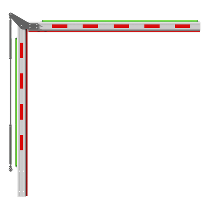 Brazo Articulado 4 mts (2+2) con Iluminación para Barreras Hikvision Serie DS-TMG320