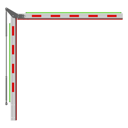 Brazo Articulado 4 mts (2+2) con Iluminación para Barreras Hikvision Serie DS-TMG320