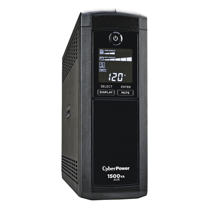 UPS de 1500 VA/900 W, Topología Línea Interactiva, Entrada 120 Vca NEMA 5-15P, Tipo Mini Torre, Con 12 Tomas NEMA 5-15R