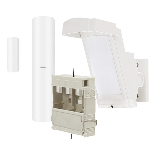 Detector de Movimiento PIR Antimascara / 100% Exterior / Inalámbrico / Hasta 12 metros a 85°; de cobertura/ Instalación a 3 metros / Incluye
