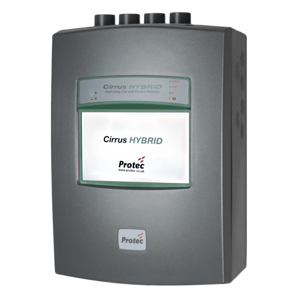 Detector de Humo por Aspiración / Cirrus Hybrid / 4 Tubos 1 Zona / Híbrido CCD + EWSD / LCD Táctil a Color / IP30