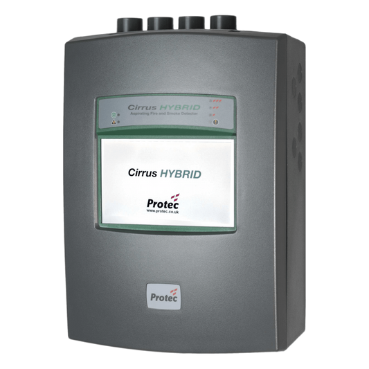 Detector de Humo por Aspiración / Cirrus Hybrid / 4 Tubos 1 Zona / Híbrido CCD + EWSD / LCD Táctil a Color / IP30
