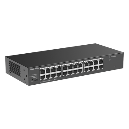 Switch no administrable, con 24 puertos Gigabit, Visible en la Topología