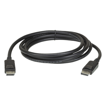 Cable DisplayPort | Longitud 2m | Alta definición | Hasta 8K | HDR Dinámico | 32 canales de audio digital | Pestañas de seguridad con botón de