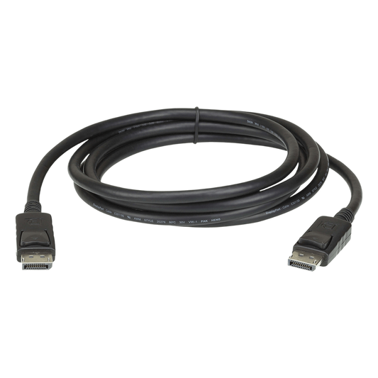 Cable DisplayPort | Longitud 2m | Alta definición | Hasta 8K | HDR Dinámico | 32 canales de audio digital | Pestañas de seguridad con botón de