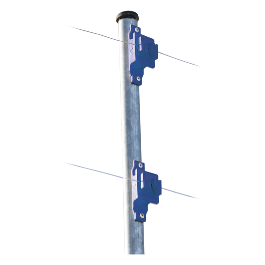 Aislador de Paso Azul Reforzado para Cercos Eléctricos / Aislamiento hasta 18 kV / Resistente a Clima Extremo / Polipropileno y Policarbonato