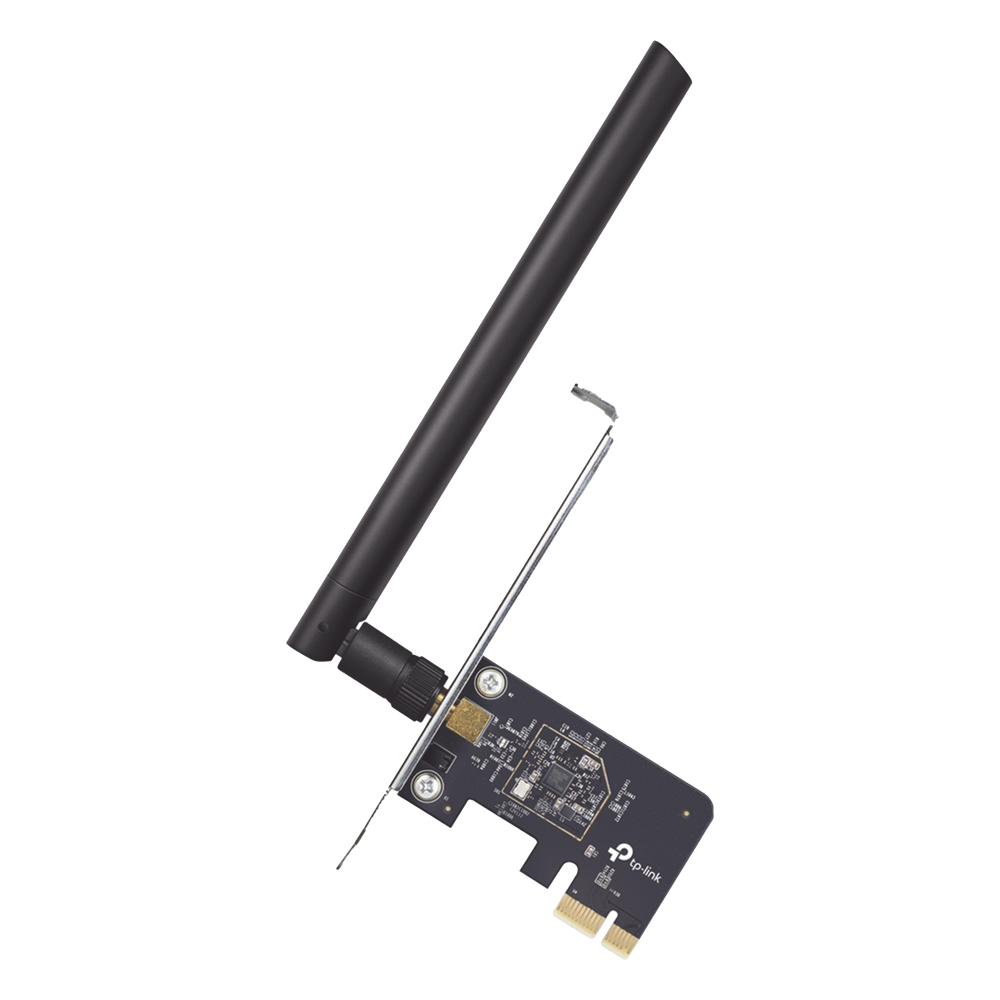 Adaptador PCI inalámbrico doble banda AC 600 Mbps / Antena de alta ganancia / Tecnología MU-MUMO / Seguridad WPA3 / Soporte de perfil bajo y Altura
