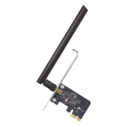 Adaptador PCI inalámbrico doble banda AC 600 Mbps / Antena de alta ganancia / Tecnología MU-MUMO / Seguridad WPA3 / Soporte de perfil bajo y Altura
