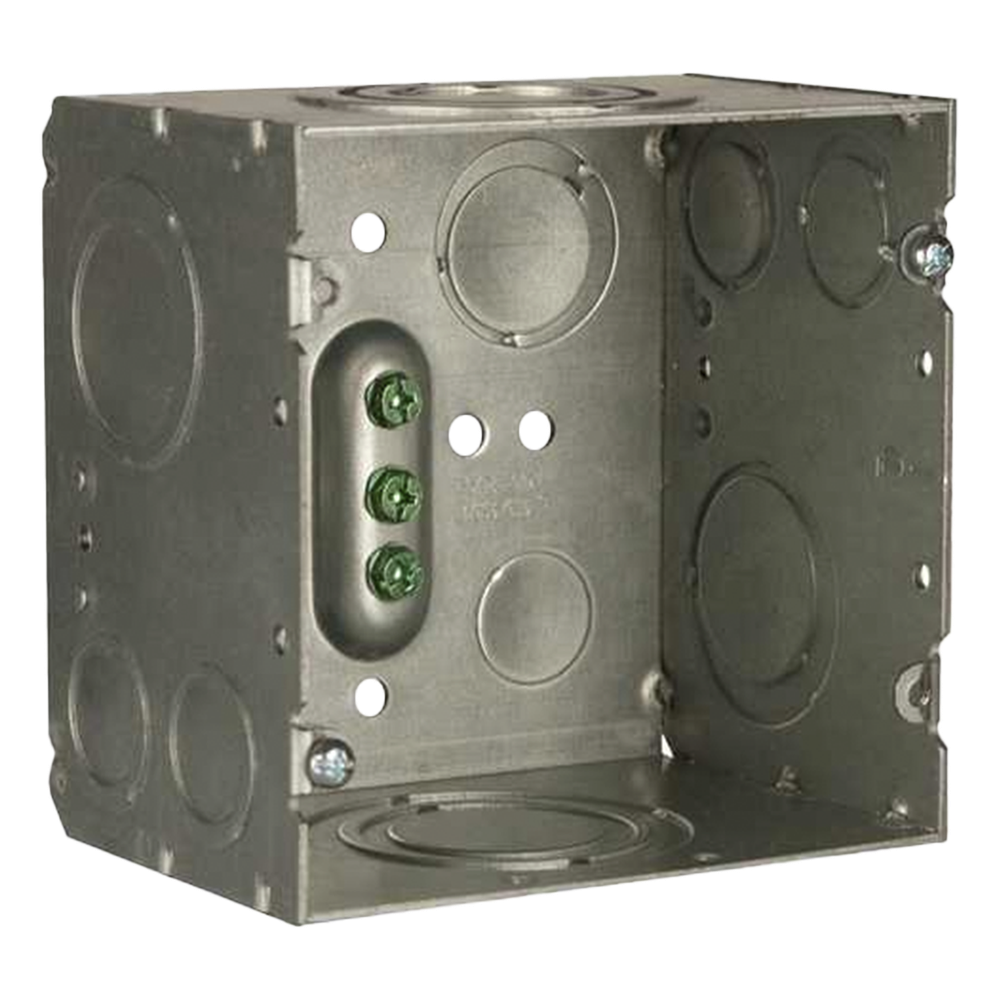 Caja Cuadrada 4- 11/16" x 4 11/16"/ Profundidad de 3-1/4"/ 2 Entradas 1", 1 1/4", 1 1/2", 2", 2 Entradas 1"-1 1/4", 2 Entradas 3/4 "- 1", 4 Entradas