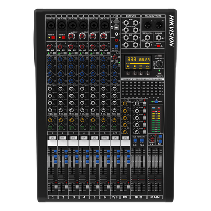 Consola de Mezcla Analógica | 8 Canales | 6 Entradas Mic/Línea | 12 Salidas | DSP Efectos | USB Media | Bluetooth | Montaje en Rack