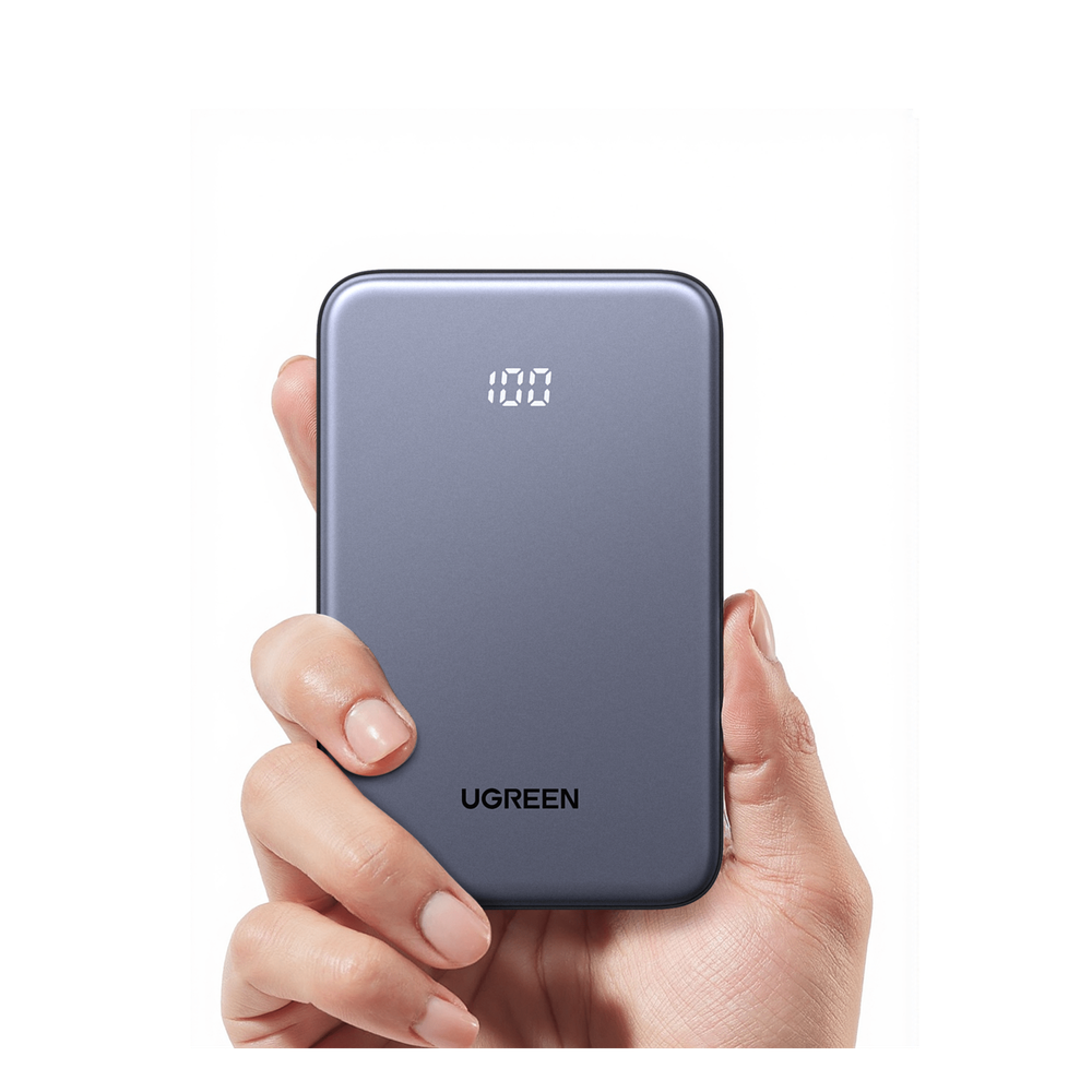 Power bank Ultradelgado 10000mAh / 20W Máximo / Puerto USB-C PD3.0 PPS / Puerto USB-A 22.5W / Batería Polímero de Litio / Pantalla Digital / Carga