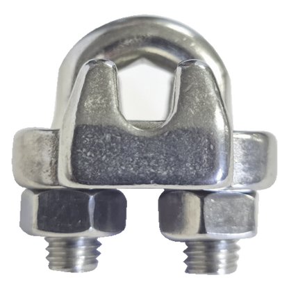 Nudo/ Perro/ Abrazadera Acero Forjado para Cable de 1/4", Acero Inoxidable.