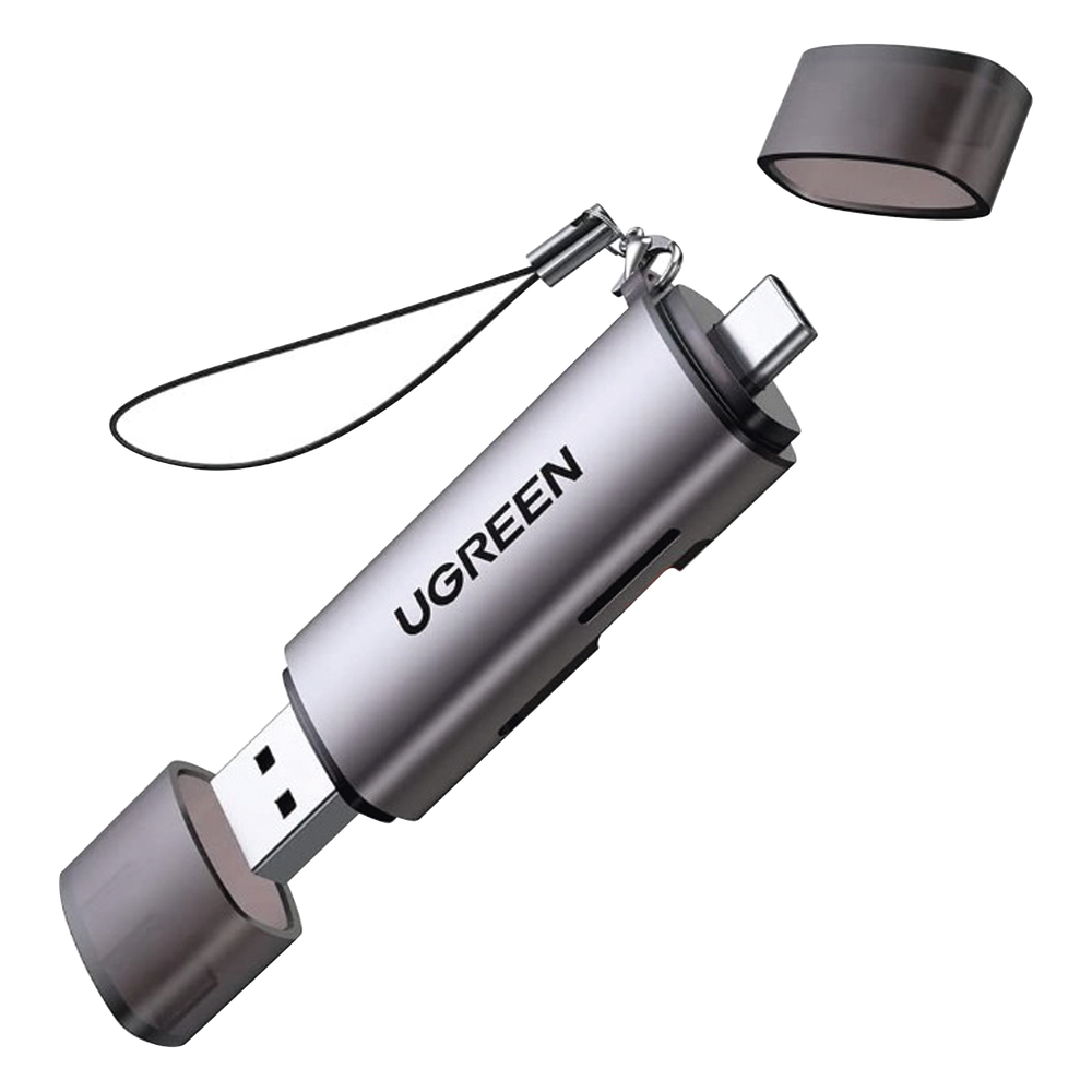 Lector de Tarjetas USB-C + USB-A a MicroSD (TF)/SD | OTG | USB-C 3.1 | 5Gbps | Soporta hasta 2TB | Soporta Windows/Mac OS/Linux/Android | Lectura de