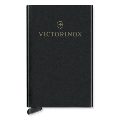 Tarjetero / Almacenamiento Seguro 4-6 Tarjetas / Aluminio Duradero / Protección RFID / Sistema Deslizamiento Patentado / Color Negro.