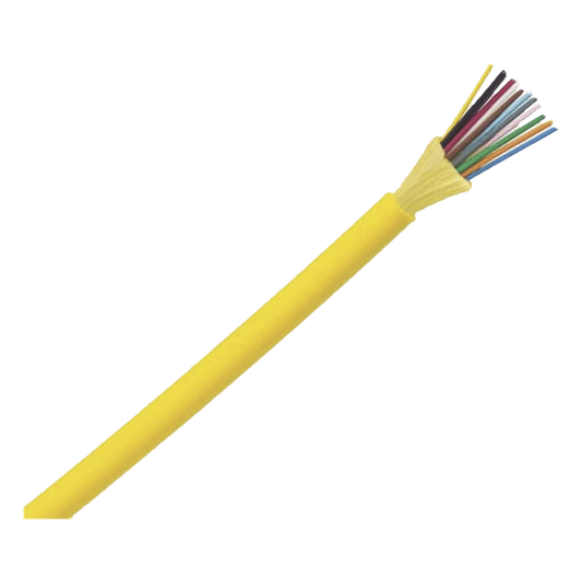 Cable de Fibra Óptica de 24 Hilos, Monomodo OS2 9/125, Interior, Tight Buffer 900um, No Conductiva (Dieléctrica), LSZH, Precio Por Metro