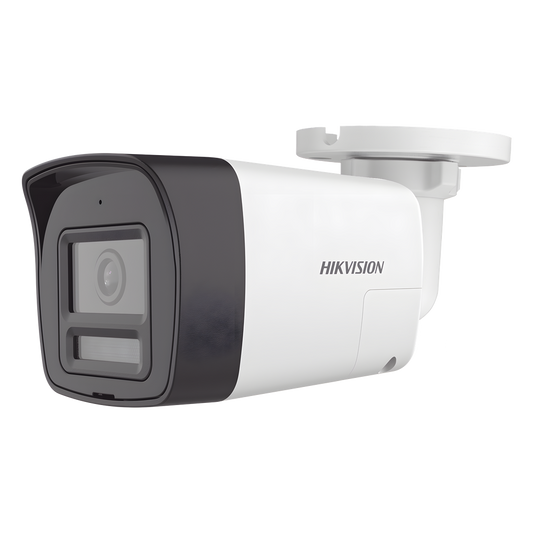 [Audio Bidireccional + Dual Light + ColorVu] Bala TURBOHD 4K (8 Megapixel) / Lente 2.8 mm / 30 mts IR EXIR + 20 mts Luz Blanca / Micrófono y Bocina
