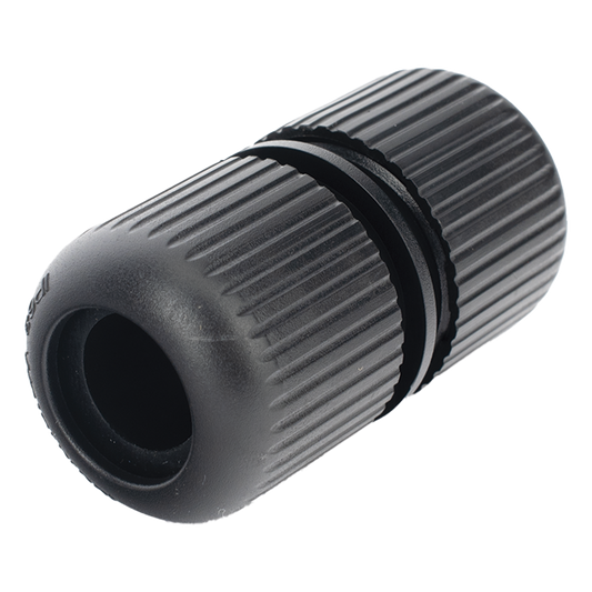 Protector para Exterior IP68 / Adaptador para el Conector Tipo Plug (12 Vcc) en Cámaras Epcom / Color Negro / Hikvision / Hilook