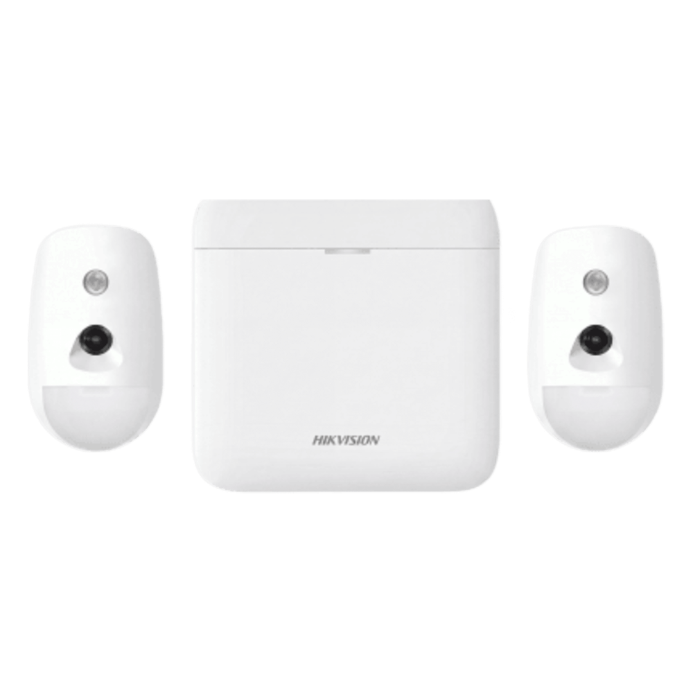 (AX PRO) KIT de Alarma AX PRO 96 Zonas / Incluye: 1 Hub 96 Zonas con GSM y Batería de Respaldo / 2 Detectores de Movimiento con Cámara (PIRCAM)