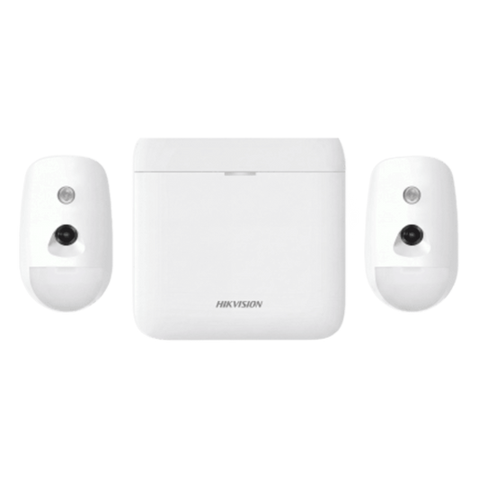 (AX PRO) KIT de Alarma AX PRO 96 Zonas / Incluye: 1 Hub 96 Zonas con GSM y Batería de Respaldo / 2 Detectores de Movimiento con Cámara (PIRCAM)