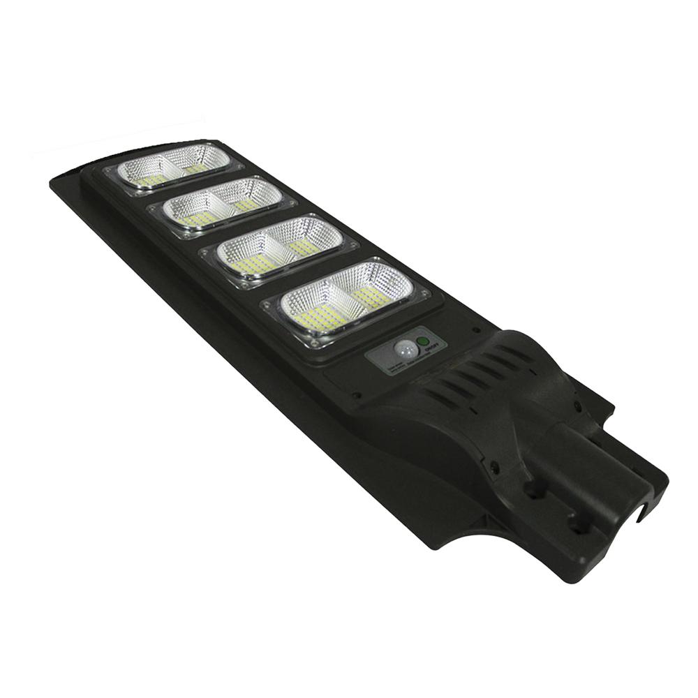Luminaria con Panel Solar y Sensor de Movimiento de 160 W/ Luz fría 6 500 K/ Dimensiones 720 x 240 mm / Ángulo de Luz 120°.