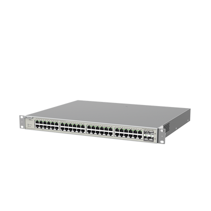 Switch Administrable Capa 3 con 48 puertos Gigabit PoE 802.3af/at + 4 SFP+ para fibra 10Gb, gestión gratuita desde la nube, 740W