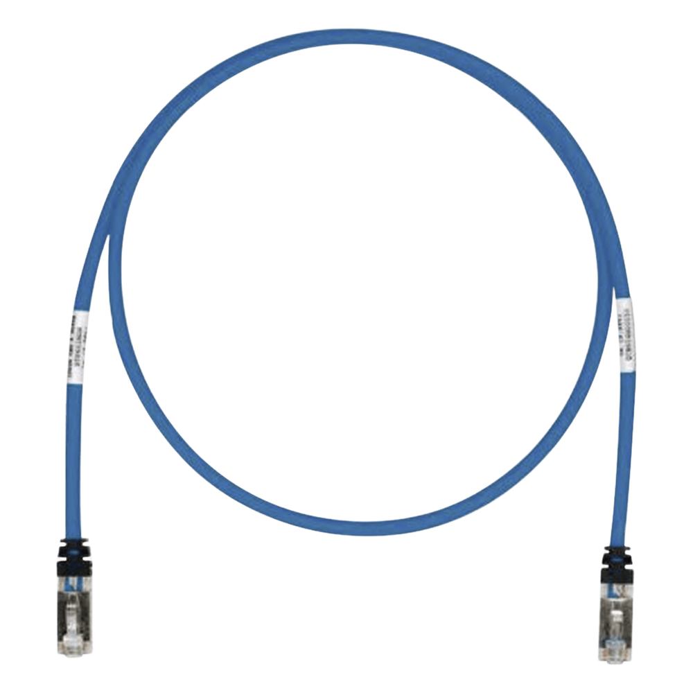 Patch Cord Cat6A, Blindado S/FTP, CM/LS0H, 0.61 Metros (2 Pies), Color Azul