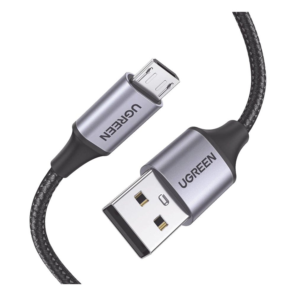 Cable USB-A a Micro USB | 1 Metro (3.28 Pies) | Carga Rápida | QC 3.0/2.0 | FPC | AFC | Transferencia de Datos de 480 Mbps | Recarga hasta 18W |