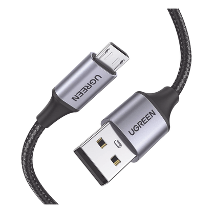 Cable USB-A a Micro USB | 1 Metro (3.28 Pies) | Carga Rápida | QC 3.0/2.0 | FPC | AFC | Transferencia de Datos de 480 Mbps | Recarga hasta 18W |