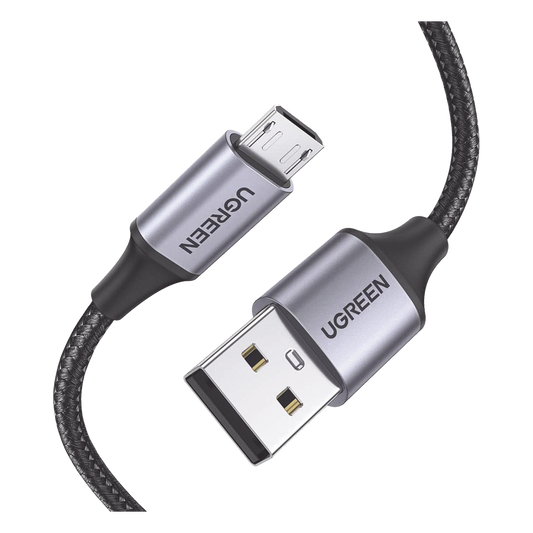 Cable USB-A a Micro USB | 1 Metro (3.28 Pies) | Carga Rápida | QC 3.0/2.0 | FPC | AFC | Transferencia de Datos de 480 Mbps | Recarga hasta 18W |