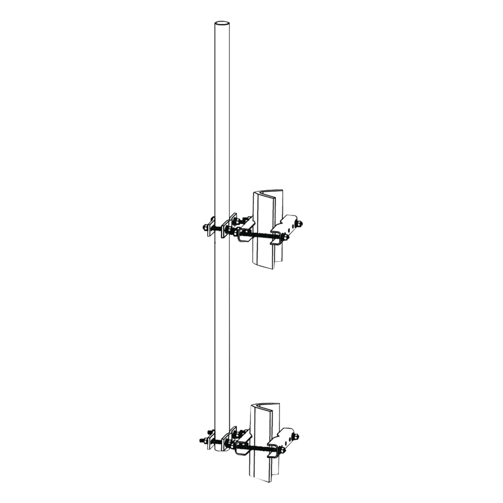 Montaje lateral con Mástil de 1.9" diam. x 6' (1.8m) longitud