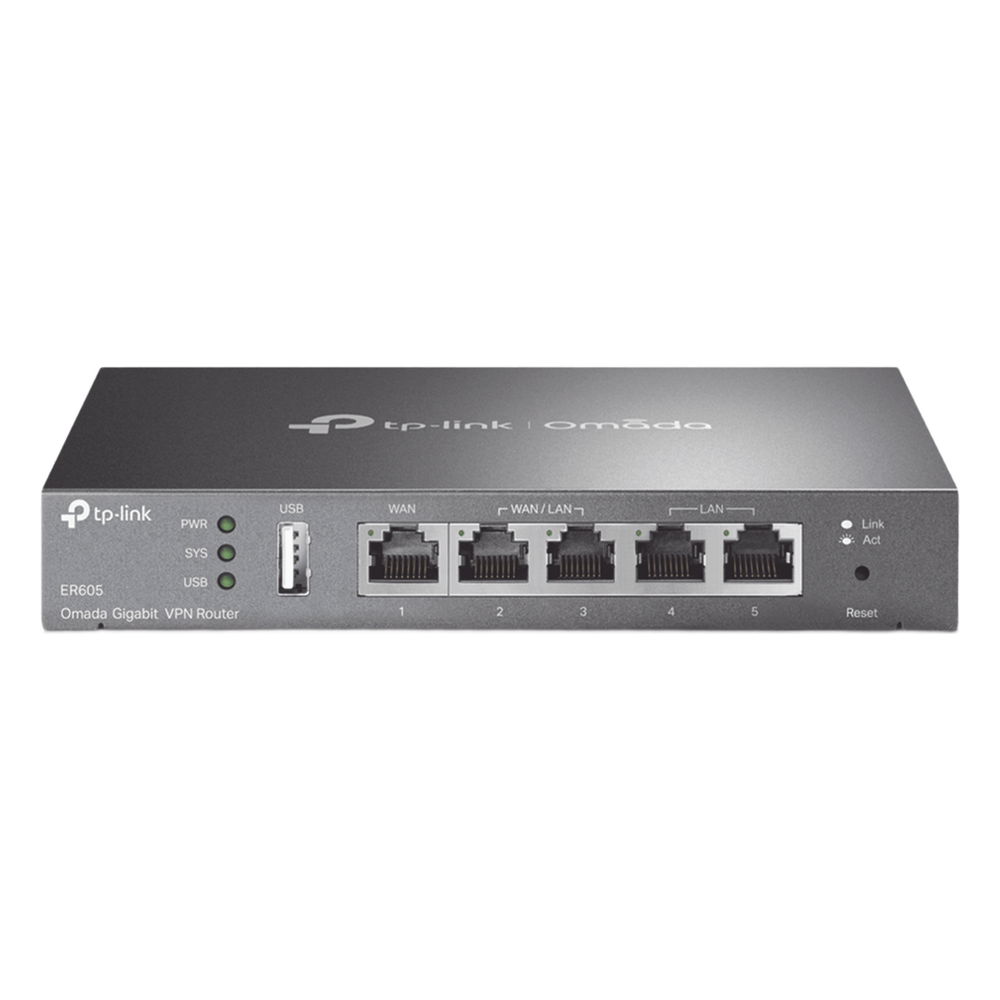 Router Omada VPN / SDN Multi-WAN Gigabit / 1 Puerto WAN Gigabit / 2 Puertos LAN Gigabit / 2 Puertos configurables LAN/WAN / 150,000 Sesiones