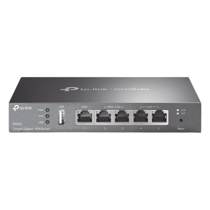 Router Omada VPN / SDN Multi-WAN Gigabit / 1 Puerto WAN Gigabit / 2 Puertos LAN Gigabit / 2 Puertos configurables LAN/WAN / 150,000 Sesiones