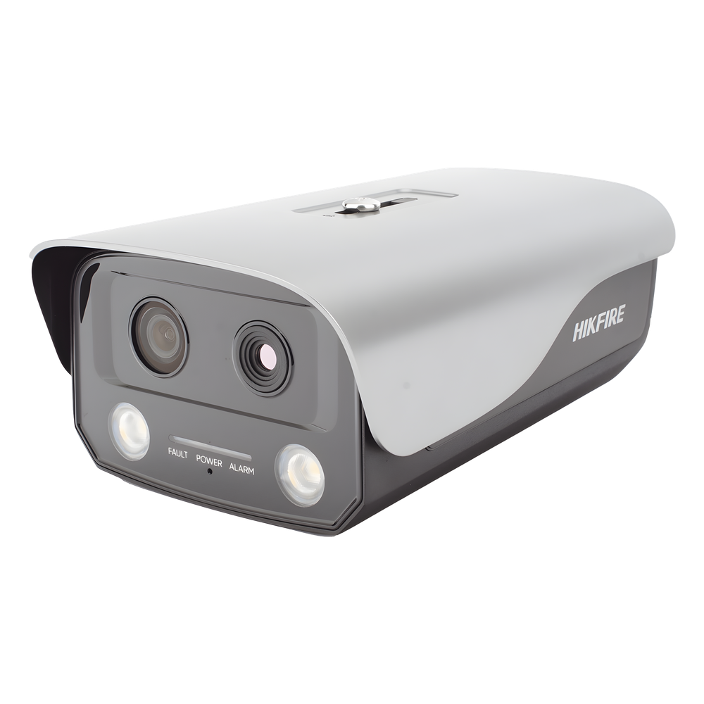 (HikFire) Cámara IP de Detección Térmica de Incendios / Detección de Llamas y Temperaturas Anormales / 4 Megapíxel (Lente Óptico) + 1 Megapíxel