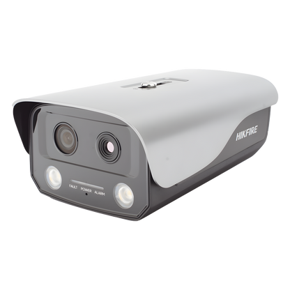 (HikFire) Cámara IP de Detección Térmica de Incendios / Detección de Llamas y Temperaturas Anormales / 4 Megapíxel (Lente Óptico) + 1 Megapíxel