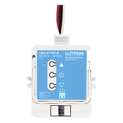 Módulo de atenuación RF con control 0-10 V para balastros fluorescentes y drivers LED, conmuta hasta 5 A a 120/277 V, para sistemas RadioRA 2 y
