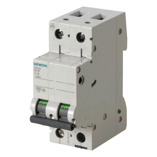 Interruptor Riel Dinn Tipo 5SL6, 2 polos, 20 amp