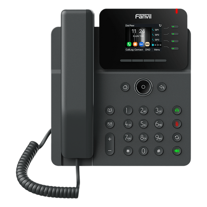 Teléfono IP Empresarial, 4 líneas SIP, pantalla a color 2.4", PoE, puertos Gigabit, conferencia local de 6 vías.