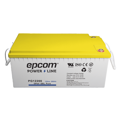 Batería GEL Puro OPzV Ciclo Profundo / 12 Vcc / 200 Ah / Aplicaciones Fotovoltaicas y de Respaldo
