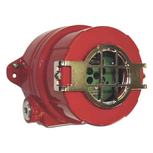 Detector de flama multiespectro UV y doble IR/Visible, cono de visión de 90 grados, alcance mayor a 60 metros, salida 4-20 mA y ModBus RS-485