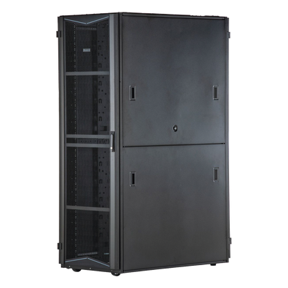 Gabinete FlexFusion para Centros de Datos, 42 UR, 800 mm de Ancho, 1200 mm de Profundidad, Fabricado en Acero, Color Negro